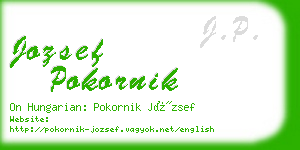 jozsef pokornik business card